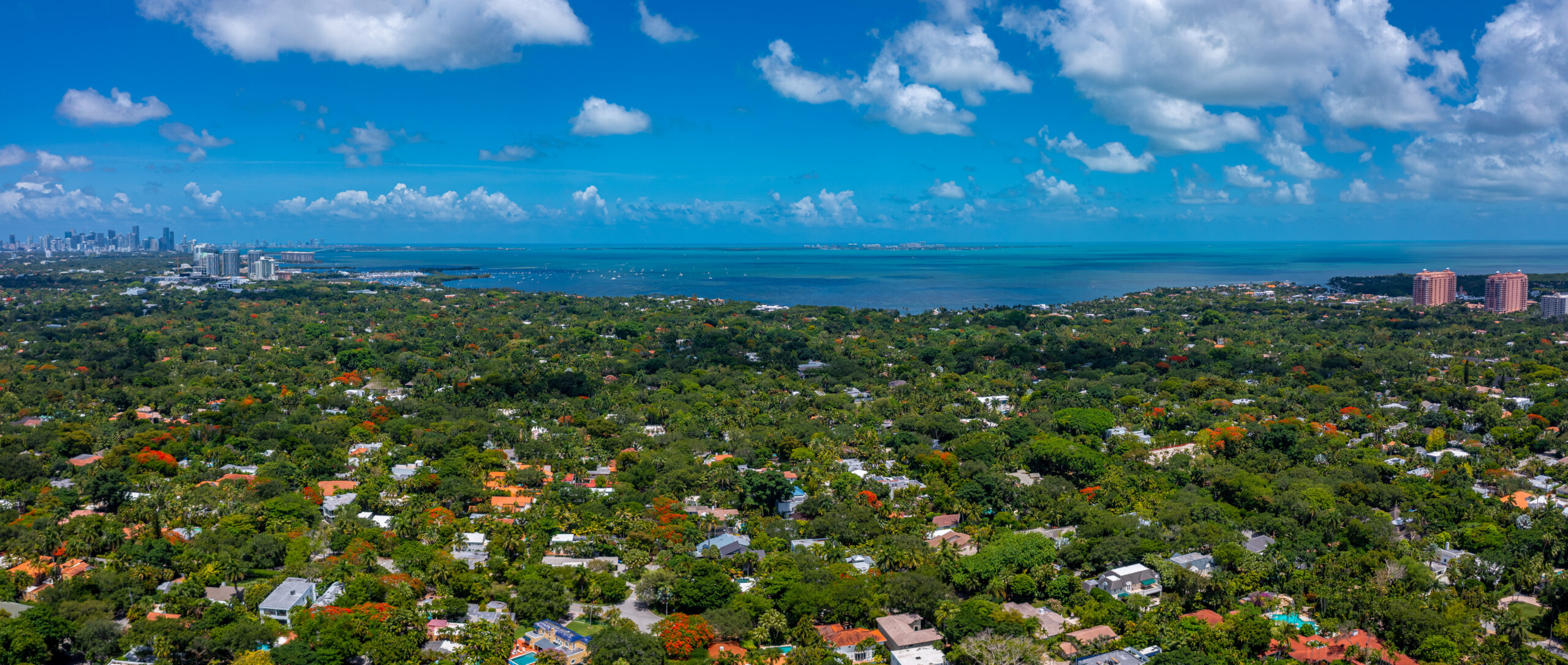 Coconut Grove Aerial panoramic photo